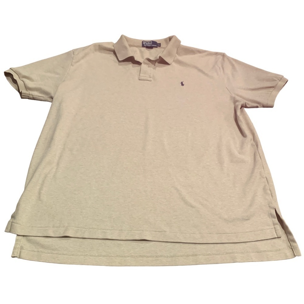 Polo by Ralph Lauren Men’s Tan Cream Short Sleeve Polo Shirt Size XL